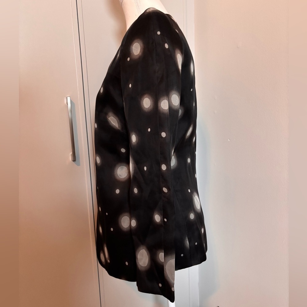 Vintage Giorgio Armani Black Blazer with White Circles - Picture 3 of 13